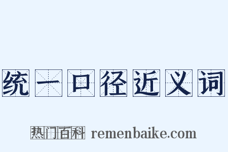 统一口径近义词是什么意思的图片